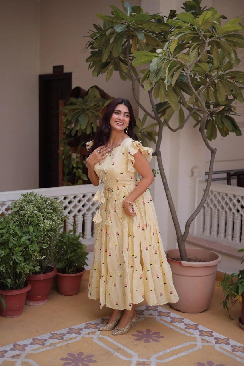 Premium Cotton Embroidered Designer Kurti for Women-WF - Image 2