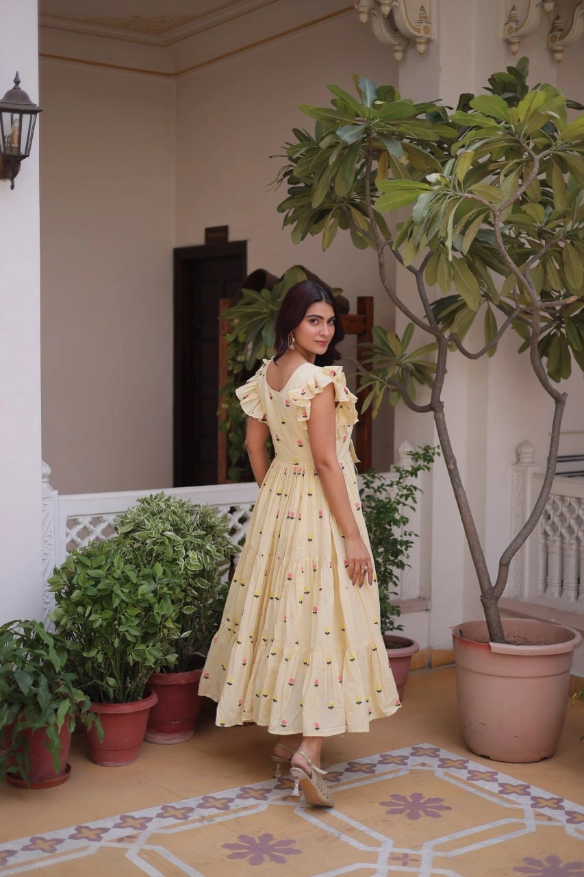 Premium Cotton Embroidered Designer Kurti for Women-WF - Image 3