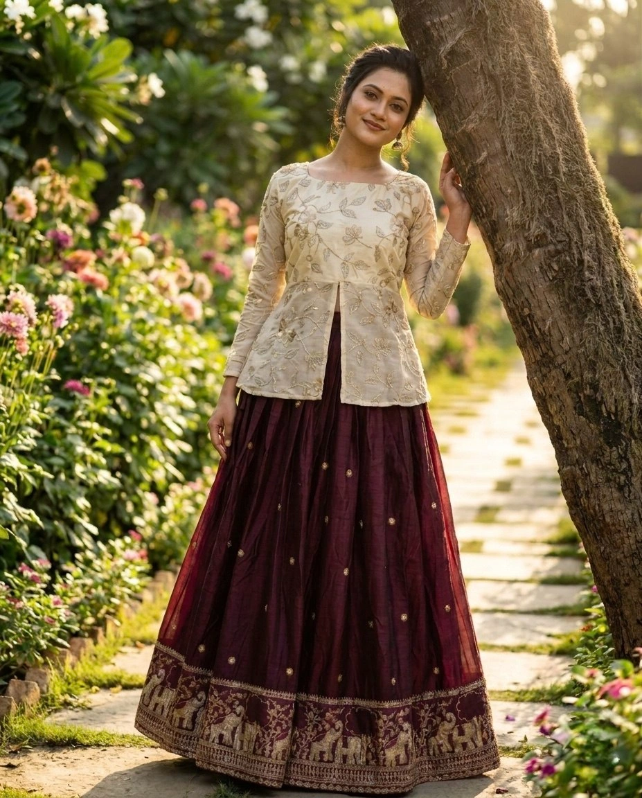 Premium Fendy Silk Embroidered Lehenga Choli for Women - Image 2