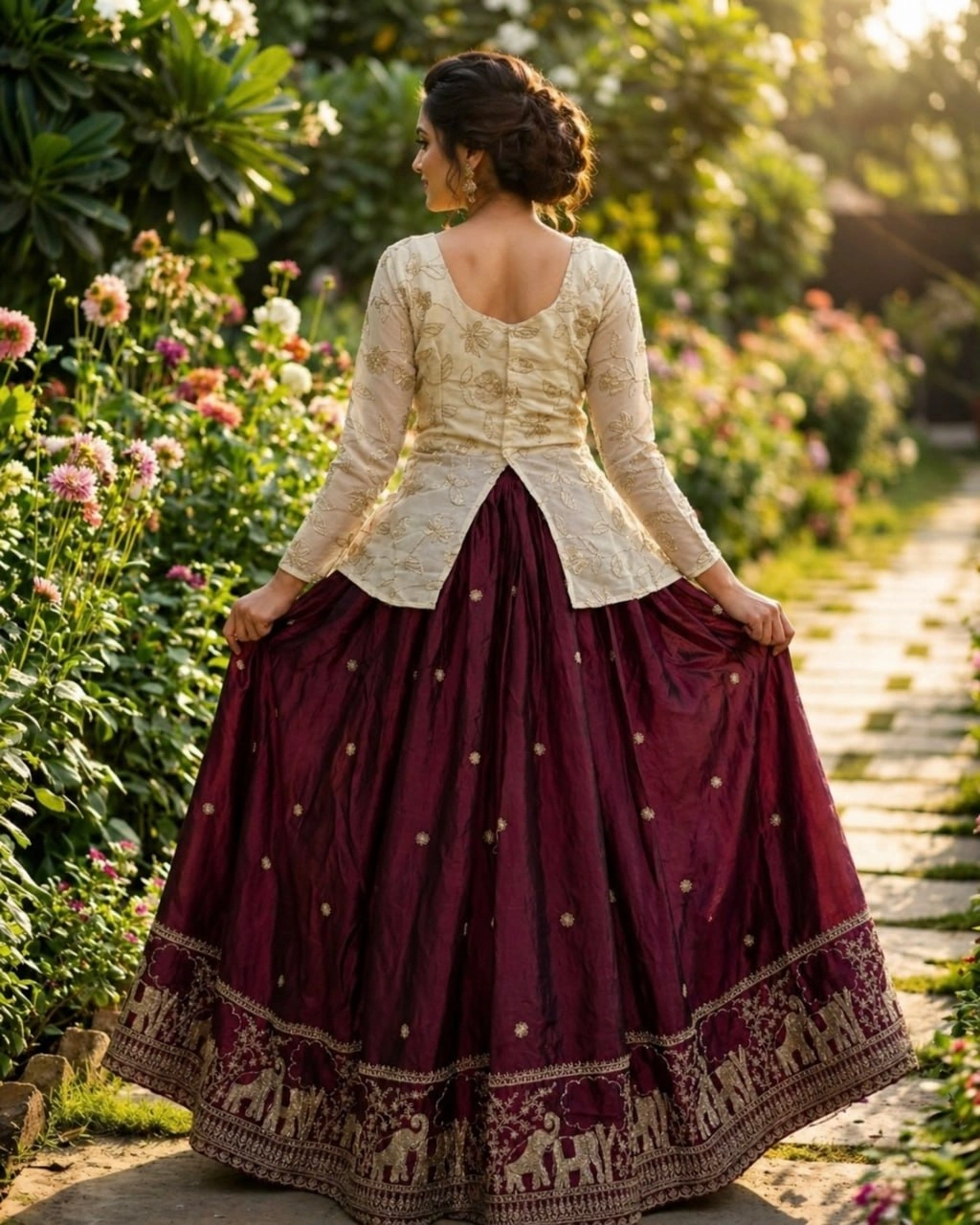 Premium Fendy Silk Embroidered Lehenga Choli for Women - Image 4