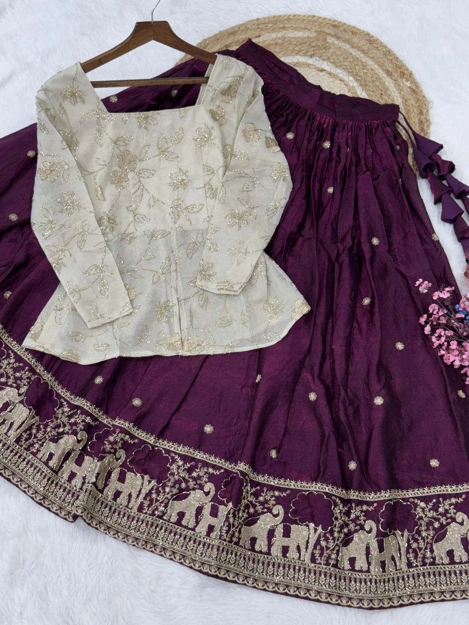 Premium Fendy Silk Embroidered Lehenga Choli for Women - Image 5