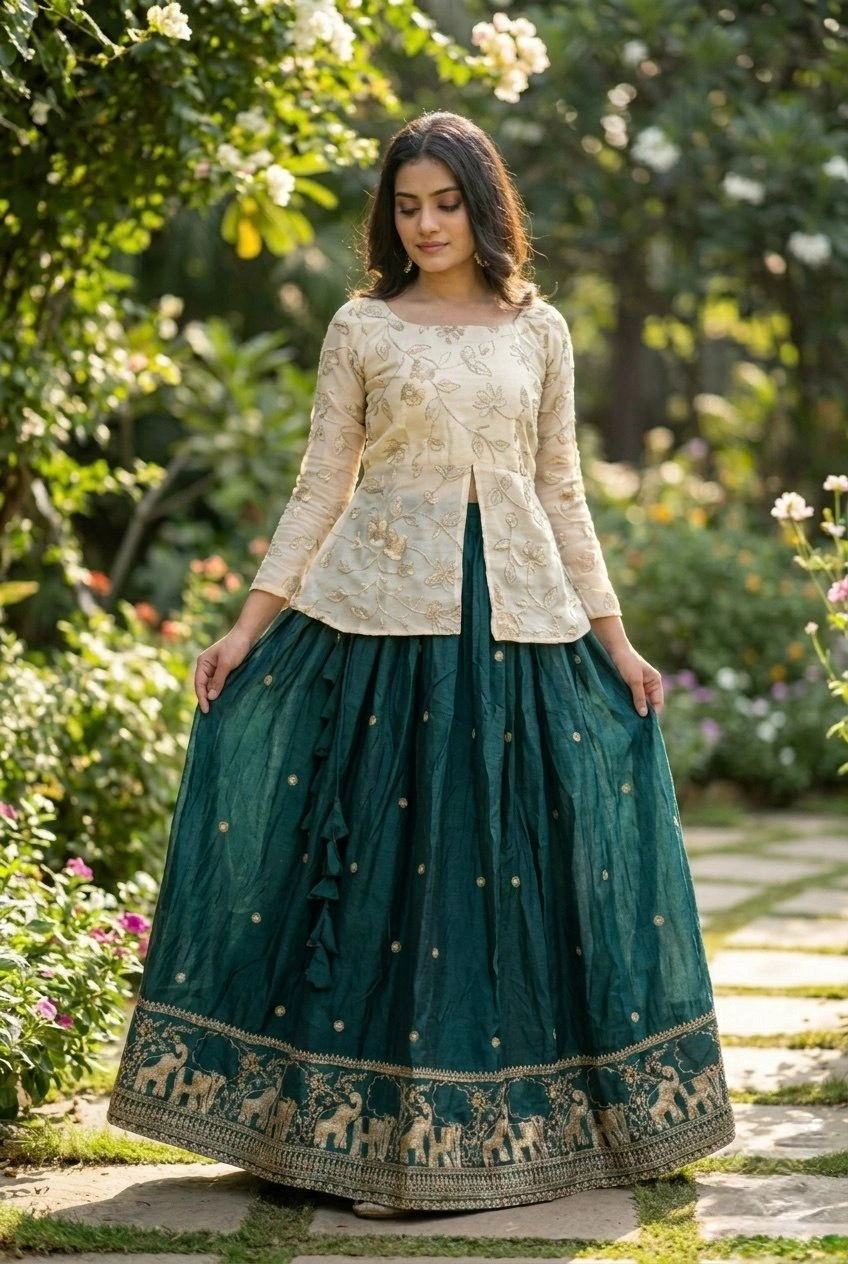 Party Wear Fendy Silk Lehenga Choli Collection 2026 - Image 4