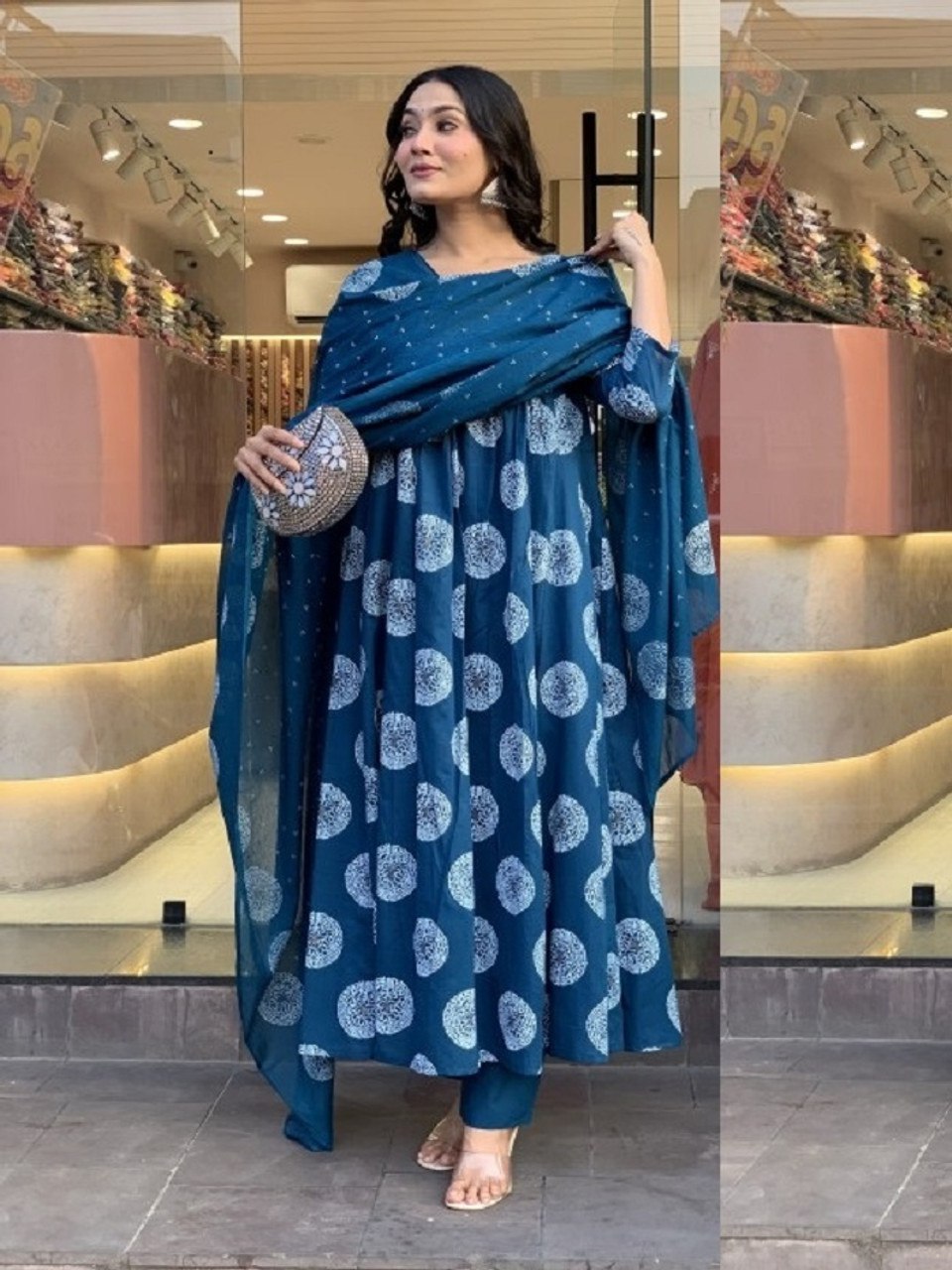 Printed Morpich Kurti - View 1 of 5