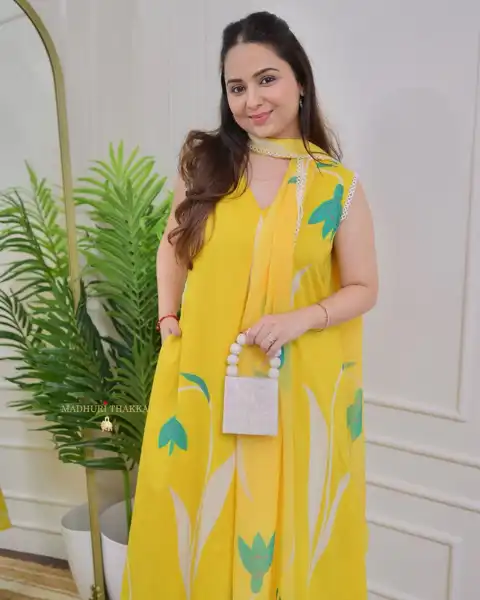 Printed Yellow Kurti