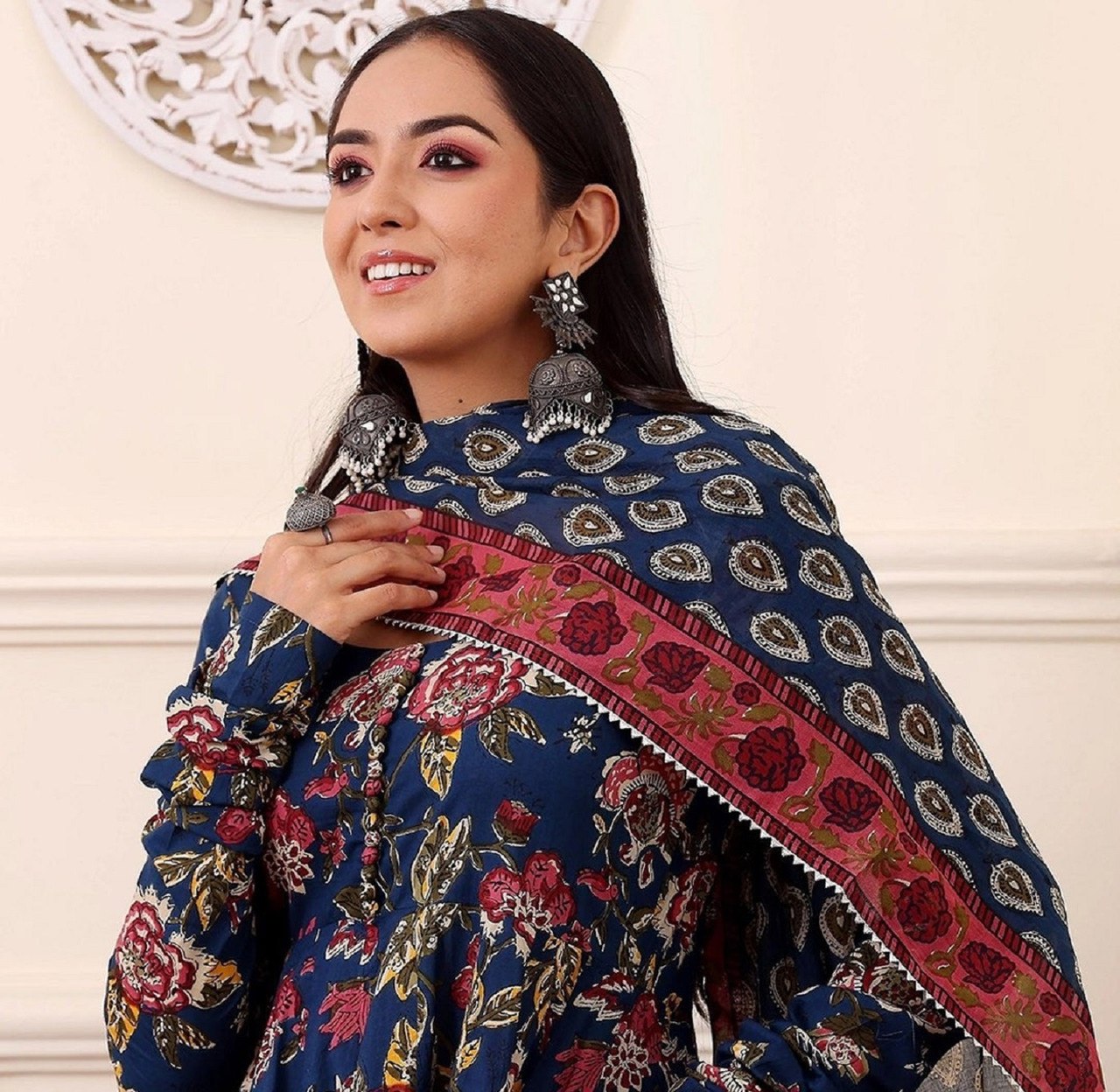 Printed Kurti  Morpich - View 3 of 5