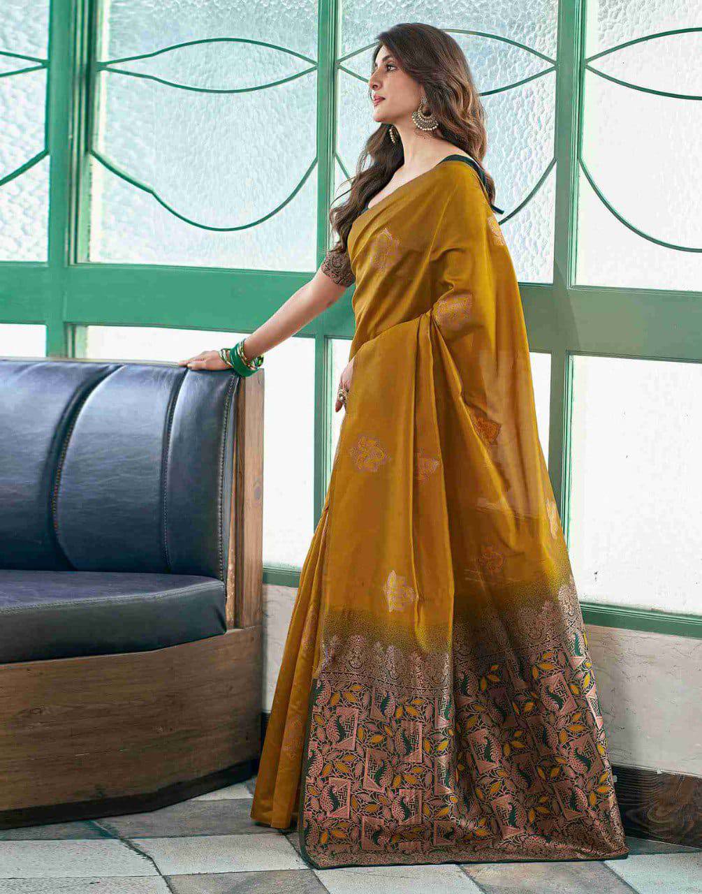 SOFT LICHI SILK Saree - View 5 of 5