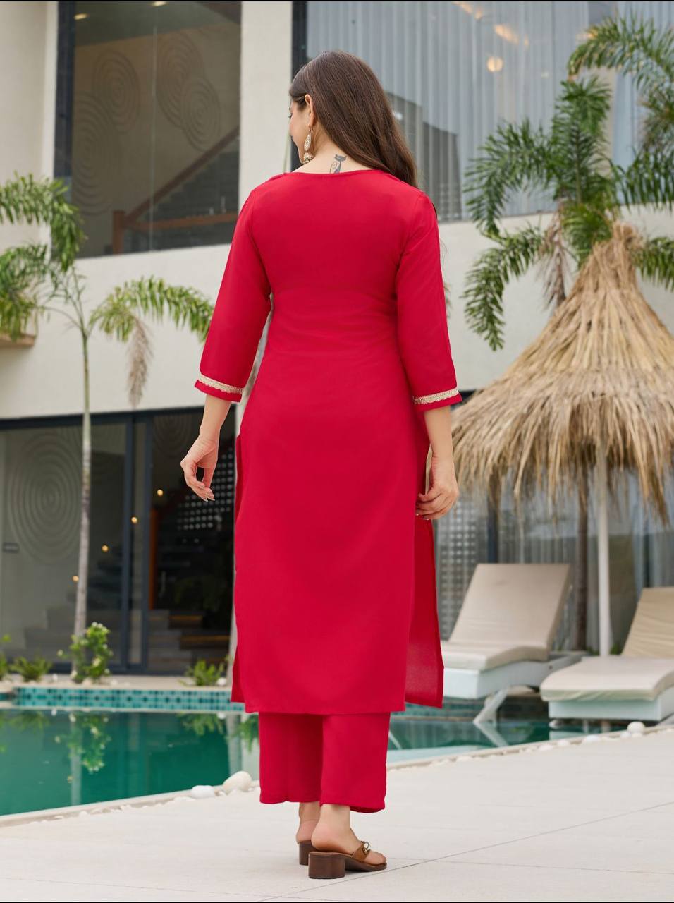 Straight Kurti RED - View 5 of 5