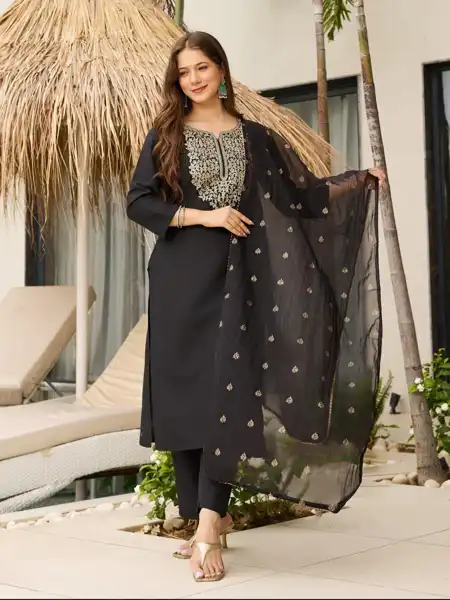 Straight Black Kurti