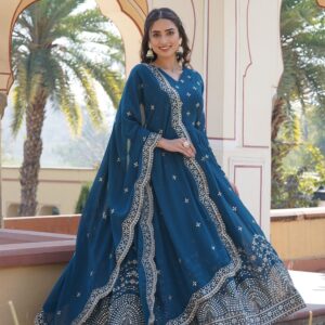 Elegant Gown & Dupatta Set
