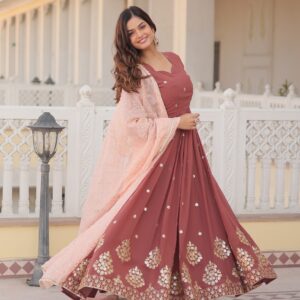 Luxurious Designer Gown & Dupatta Set